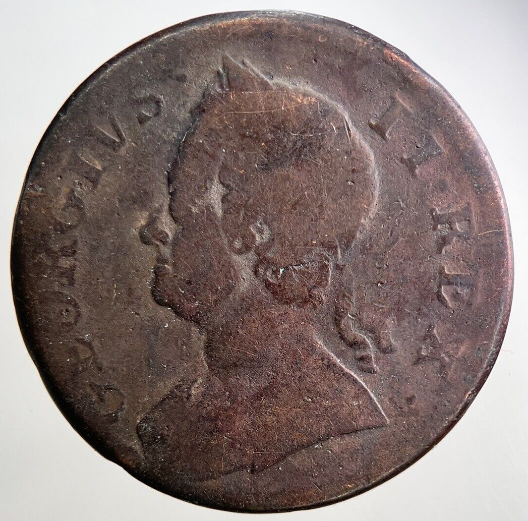 1752 George II 2nd Half-Penny Coin | Collectable Grade