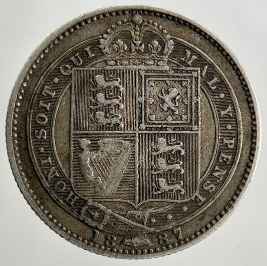 1887 Victoria Shilling Silver Coin | Collectable Grade