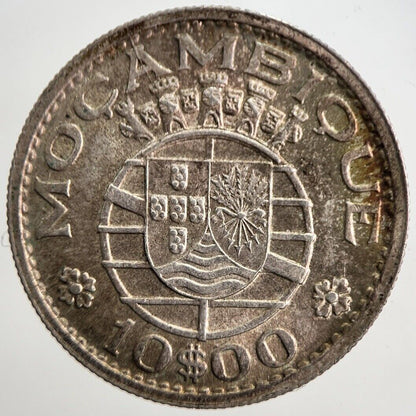 1952 Mozambique 10 Escudos Silver Coin | Very High Grade