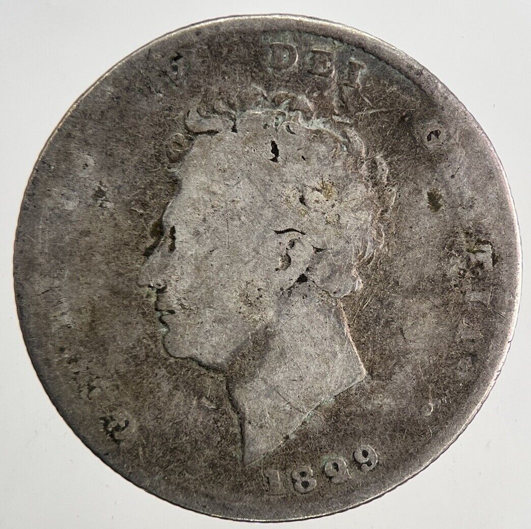 1829 George IV Shilling Silver Coin | Fair Grade | a9574