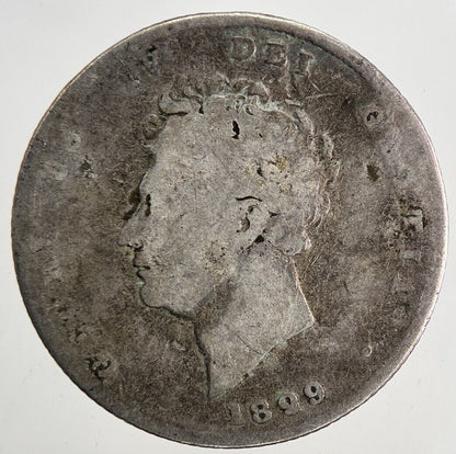 1829 George IV Shilling Silver Coin | Fair Grade | a9574