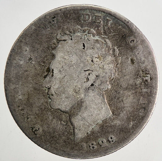 1829 George IV Shilling Silver Coin | Fair Grade | a9574