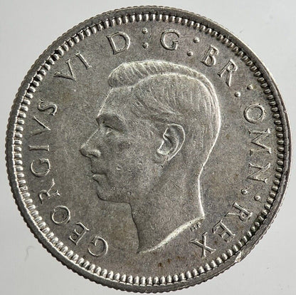 1939 George VI British Sixpence Silver Coin | Very Fine Grade | a8335