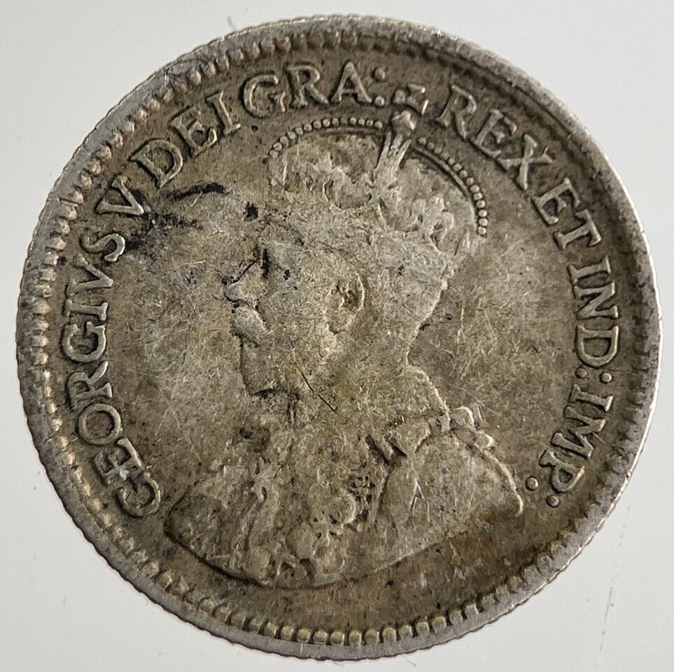 1920 Canada 5 Cents Silver Coin | Fine Collectable Grade | a8322