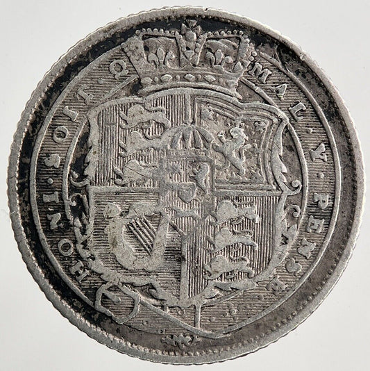 1818 George III 3rd Sixpence Silver Coin | Fine Collectable Grade | a6767