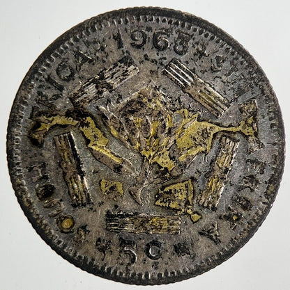 1963 South Africa Sixpence 5 c Silver Coin | Fine Collectable Grade | a6979