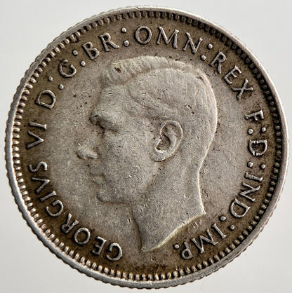 1942 Australia Sixpence Silver Coin | Fine Collectable Grade