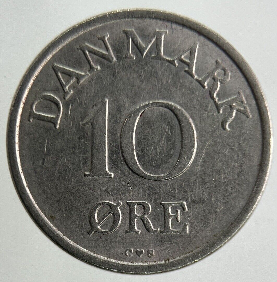 1958 Denmark 10 Ore Coin | Fine Collectable Grade