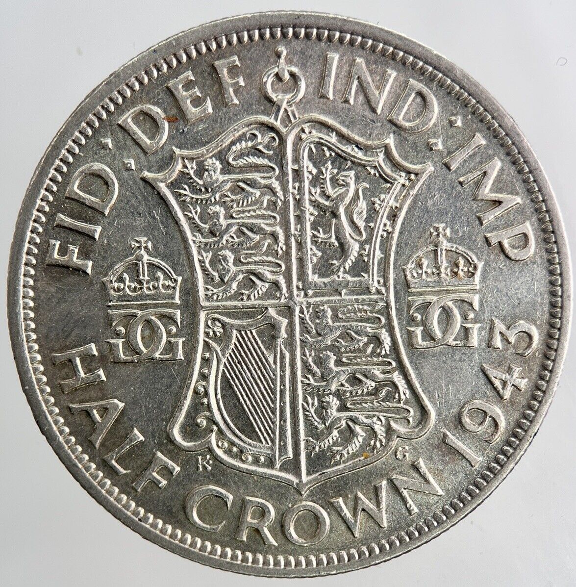 1943 George VI Half-Crown Silver Coin | Fine Collectable Grade | a9149