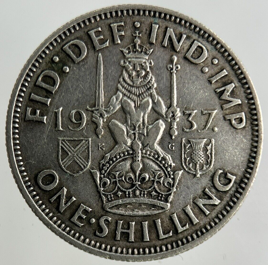 1937 George VI Shilling Silver Coin | Fine Collectable Grade