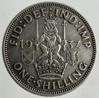 1937 George VI Shilling Silver Coin | Fine Collectable Grade