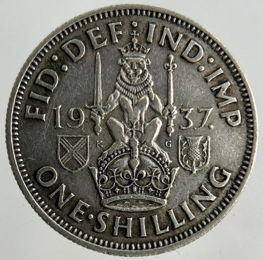 1937 George VI Shilling Silver Coin | Fine Collectable Grade