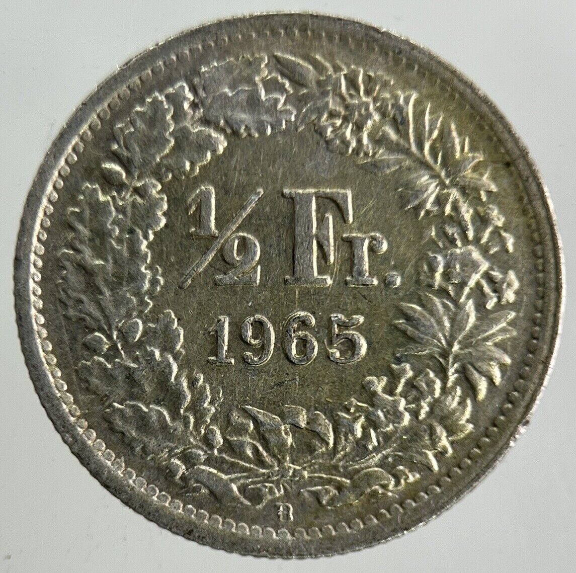 1965 Switzerland Swiss 1/2 Half Franc Silver Coin | Fine Collectable Grade