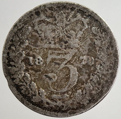 1879 Victoria Threepence Silver Coin | Collectable Grade | a8813