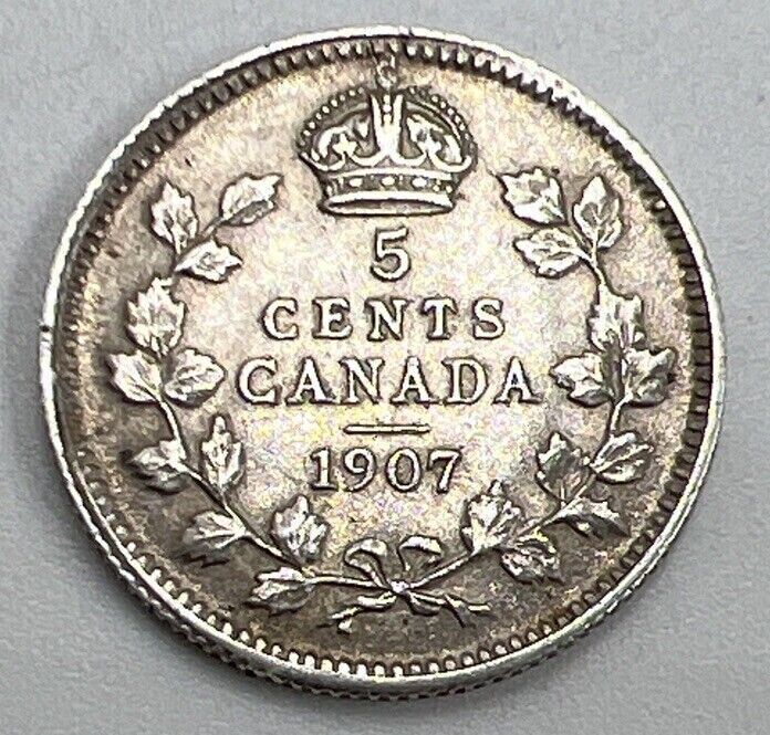 1907 Canada 5 Cents | Canadian Silver Coin | Collectable Grade