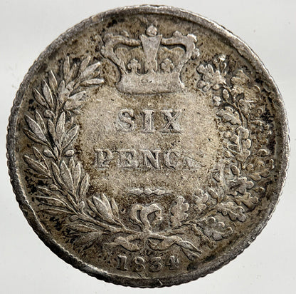 1834 William IV Sixpence Silver Coin | Collectable Grade