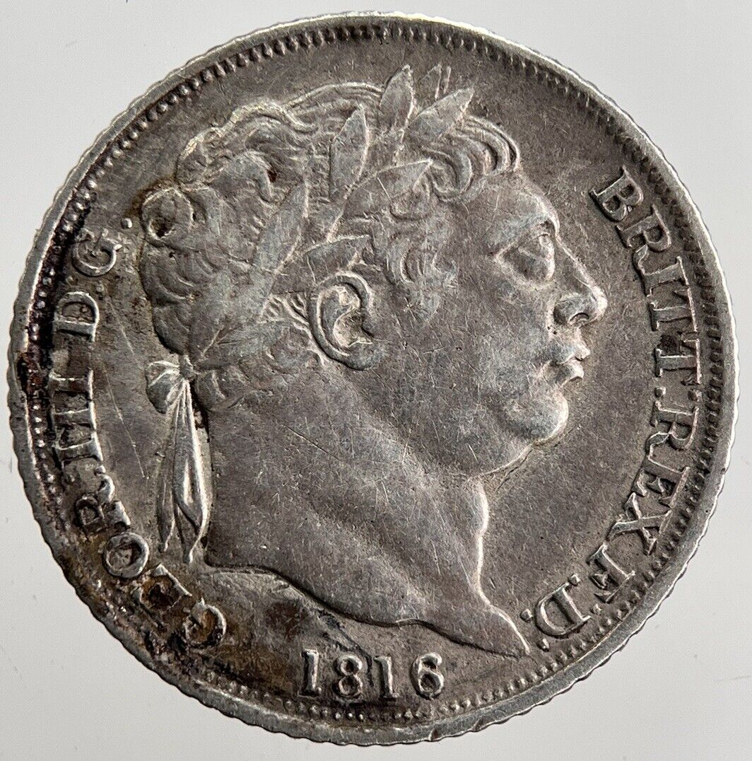 1816 George III Sixpence Silver Coin | Fine Collectable Grade | a2451
