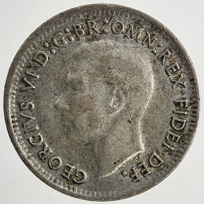 1949 Australia Threepence Silver Coin | Fine Collectable Grade | a9585