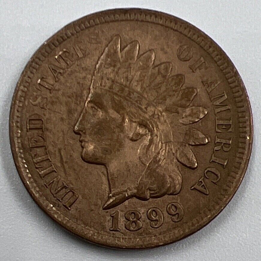 1899 US USA Indian Head One Cent | American Coin | Fine Grade