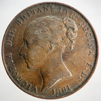 1861 Victoria Jersey 1/13 Shilling Penny Coin | Fine Collectable Grade | a1826