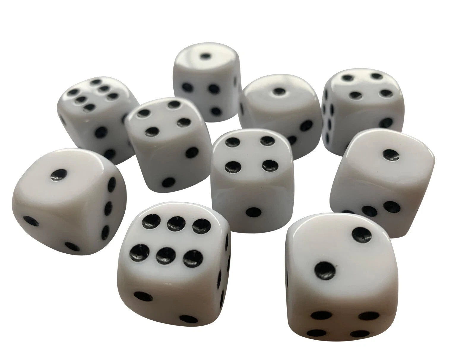 10 x Classic 11mm White Dice Dungeons and Dragons RPG Role Playing Board Game