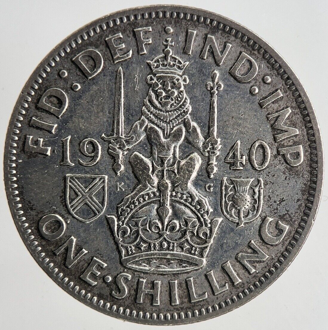 1940 George VI British Shilling Silver Coin | Fine Collectable Grade | a6960
