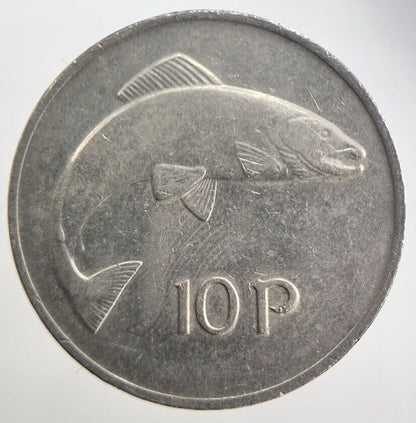 1980 Irish 10p 10 Ten-Pence Coin | Very High Grade