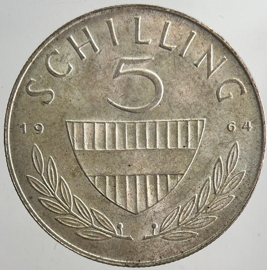 1964 Austria 5 Schilling Shilling Silver Coin | Very High Grade | a5499