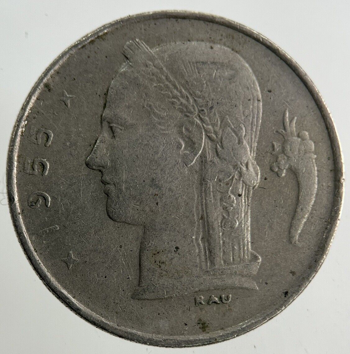 1955 Belgium 1 Franc Coin | Fine Collectable Grade