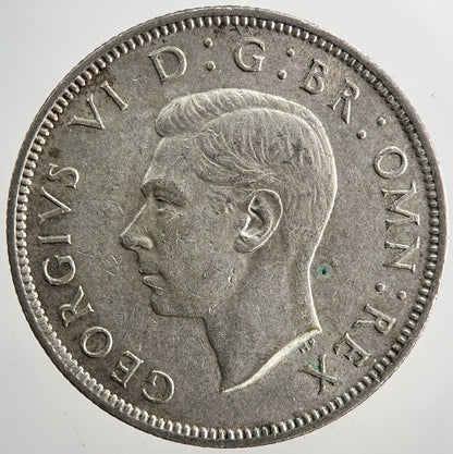 1944 George VI Florin British Silver Coin | Very Fine Grade | a6374