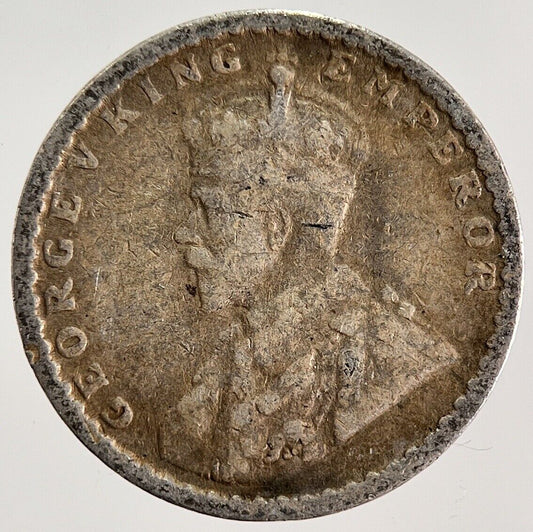1917 India 2 Two Annas Silver Coin | Fair Grade | a682