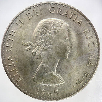 1965 Elizabeth II 2nd Churchill Crown British Coin | Very High Grade | a1246