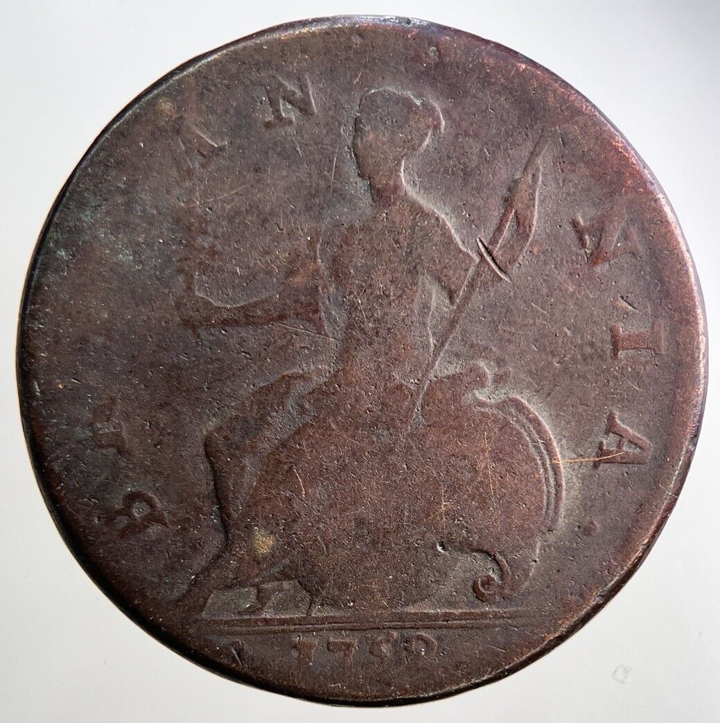 1752 George II 2nd Half-Penny Coin | Collectable Grade