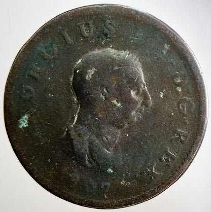 1807 George 3rd III Half-Penny British Coin | Fair Grade | a3126
