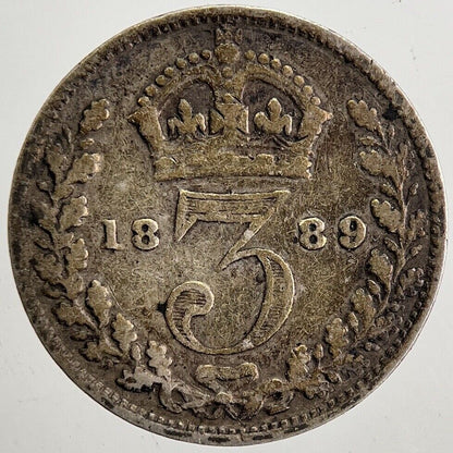 1889 Victoria Threepence Silver Coin | Collectable Grade