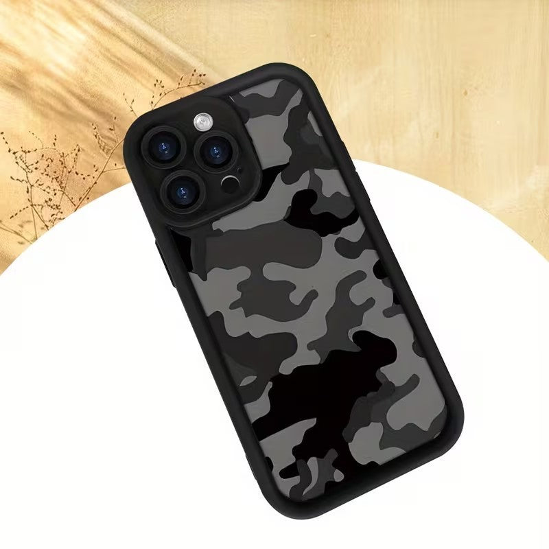 iPhone 16 Pro Max TPU Grey Camo Effect Bumper Case Protector Premium UK Stock