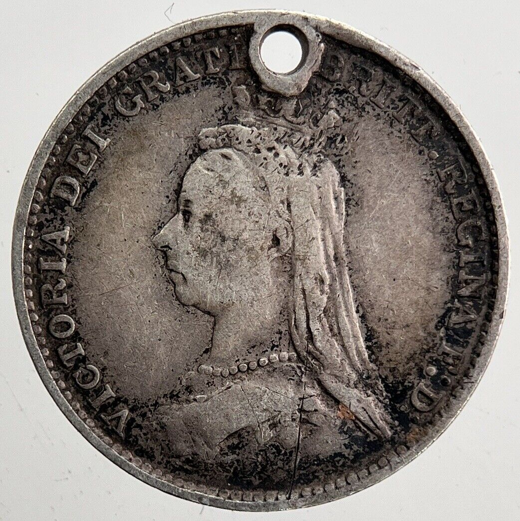 1887 Victoria Threepence Silver Coin | Fine Collectable Grade | a5428