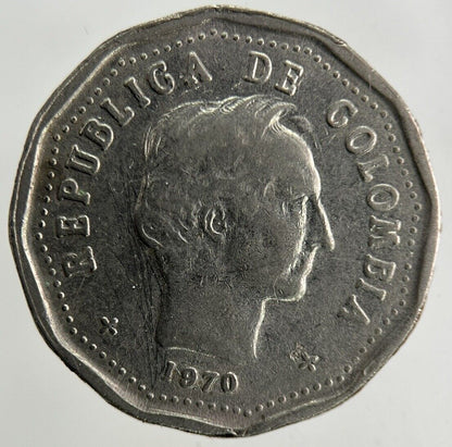 1970 Colombia 50 Centavos Coin | Fine Collectable Grade