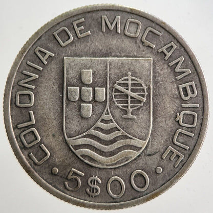 1935 Mozambique 5 Escudos Silver Coin | Fine Collectable Grade