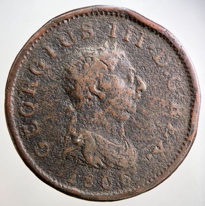 1806 George III 3rd One Penny Coin | Collectable Grade