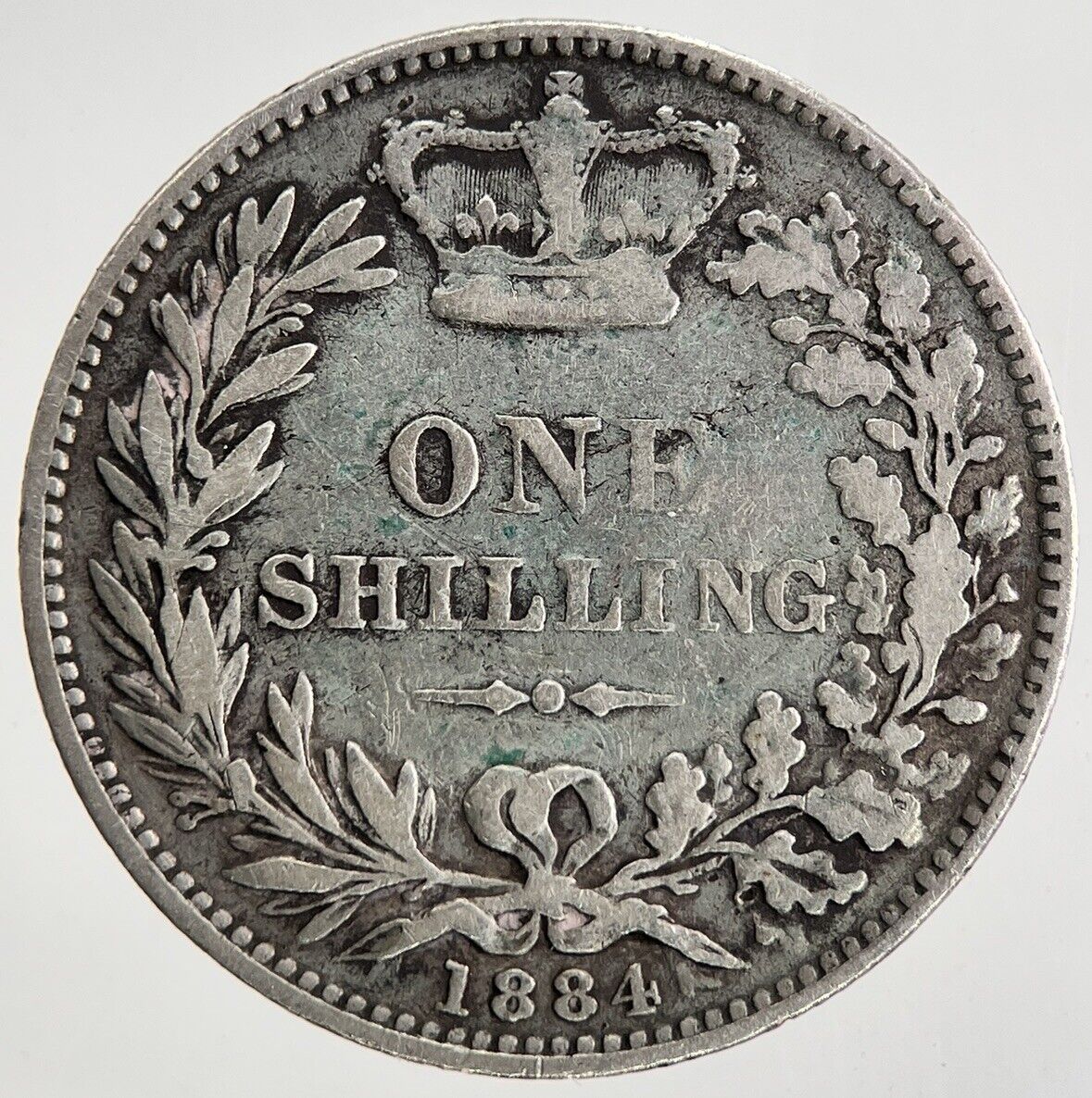 1884 Victoria Shilling Silver Coin | Fine Collectable Grade | a9077
