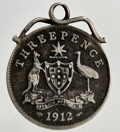 1912 Australia Threepence Silver Coin | Fine Collectable Grade | a6447
