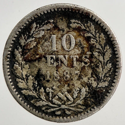 1887 Netherlands 10 Cents Silver Coin | Collectable Grade | a9253