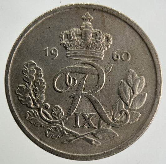 1960 Denmark 25 Ore Coin | Very High Grade