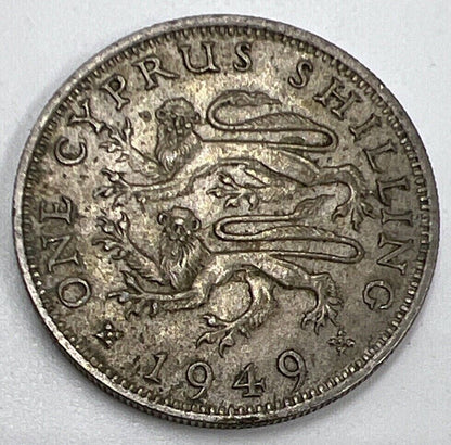 1949 Cyprus One Shilling Coin | Very High Grade