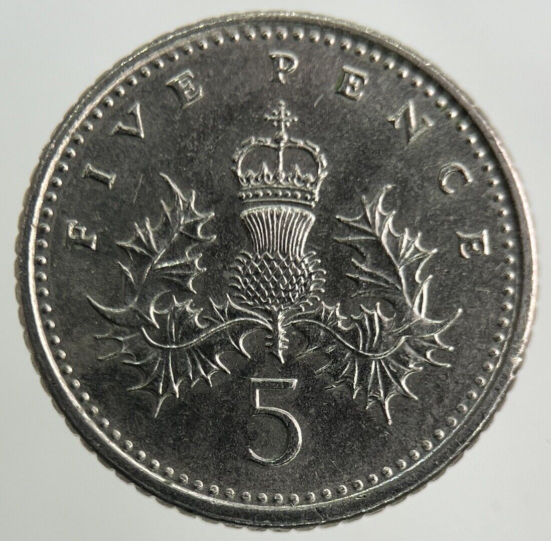 1990 Elizabeth II 2nd 5p Five-Pence Coin | Fine Collectable Grade
