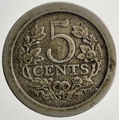 1909 Netherlands 5 Cents Coin | Fine Collectable Grade | a9532