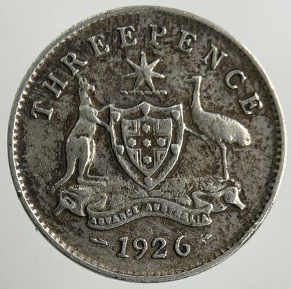 1926 Australia Threepence Silver Coin | Fine Collectable Grade