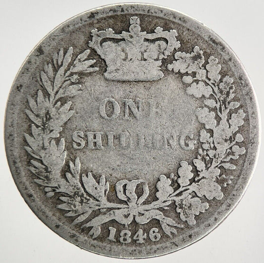 1846 Victoria Shilling Silver Coin | Collectable Grade | a9578