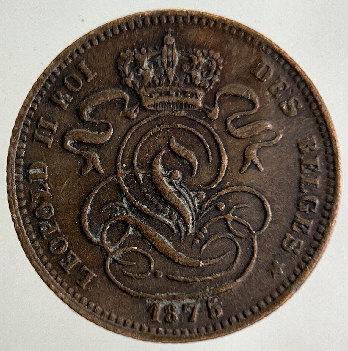 1875 Belgium 1 Centime Coin | Very High Grade